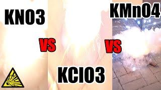 Comparison of different flash powders