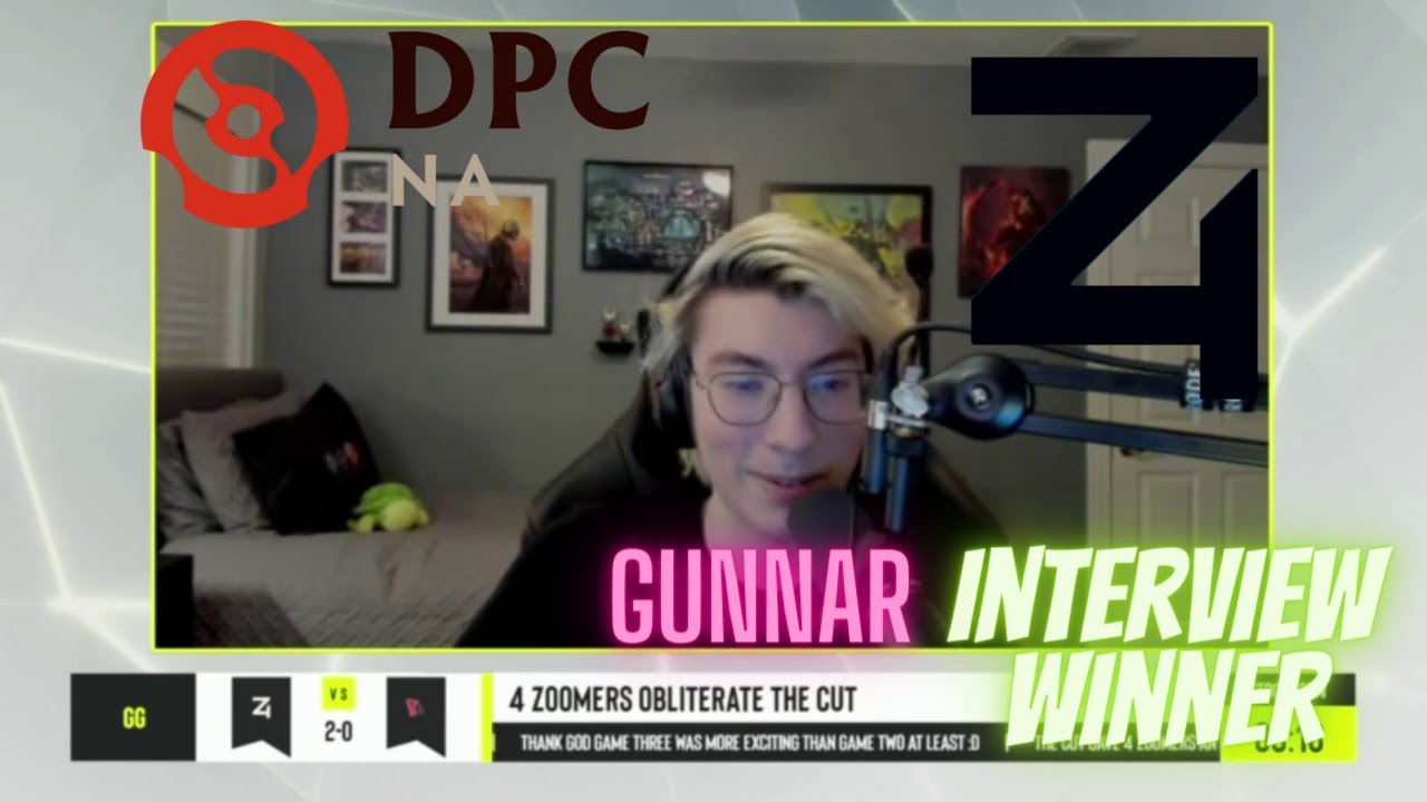 GUNNAR INTERVIEW WINNER AFTER MATCH - 4 ZOOMERS VS THE CUT - DPC NA 21/2022 Tour 2: Division I