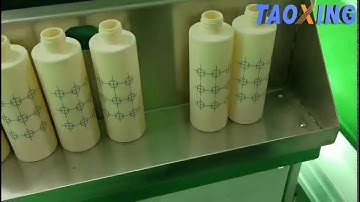 Servo motor driven fully automatic double color bottle connected screen printing machine