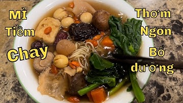 Cách nấu Mì Chay tiềm thuốc Bắc#congáibàtô