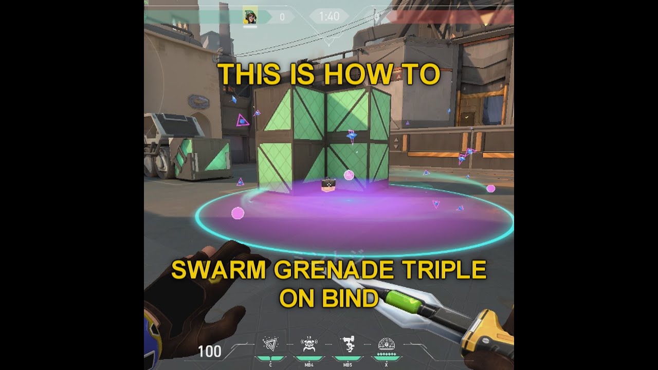 How to Killjoy Swarm Grenade Triple in Bind Valorant