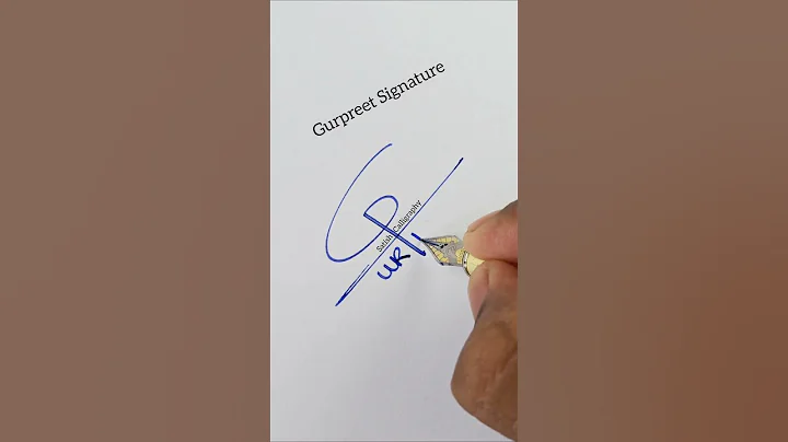 Gurpreet Signature | Letter G Signature | G Sign | How to sign letter G | Satish Calligraphy #shorts