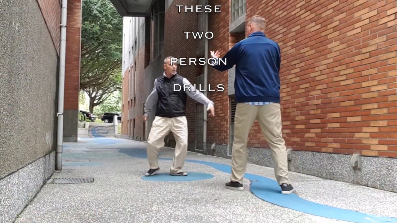 grab and throw drills, bagua's carry and lead concept with three ranges