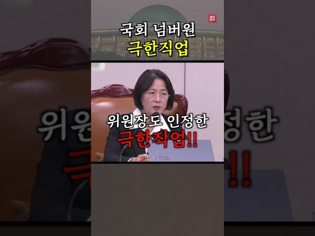 국회에서 가장 극한직업은 뭘까?!