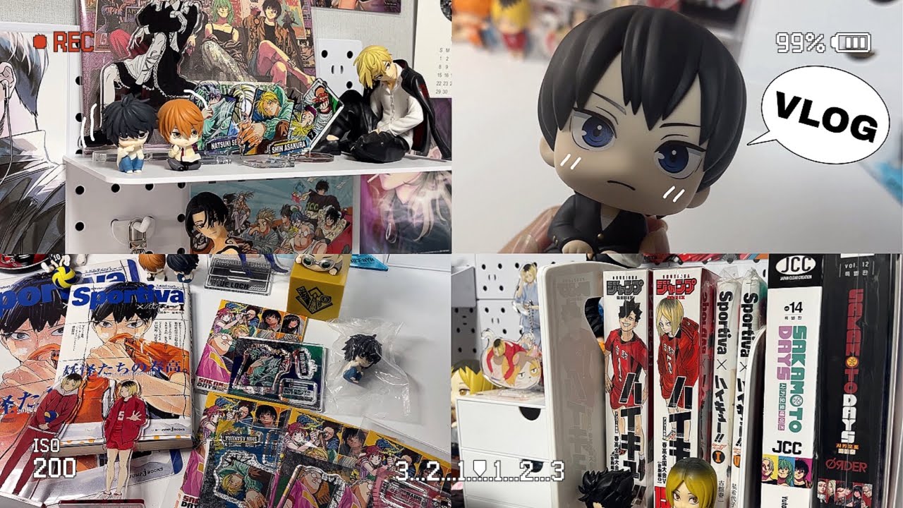 [오타쿠 브이로그] 오타쿠의 일상은 택배깡이지 ₊˚⊹♡  하이큐 | 메루카리 직구 | 사카모토데이즈 | 룩업 | 랜덤깡 | 피규어 | 책상꾸미기