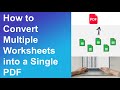 How to convert multiple worksheets into a single PDF