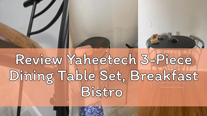 Review Yaheetech 3-Piece Dining Table Set, Breakfast Bistro Table Set for 2, Small Kitchen and Table