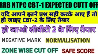 RRB NTPC CBT-1 CUTT OFF || RRB NTPC 2021 EXPECTED CUTT OFF||RRB NTPC ALL ZONE CUTT OFF||