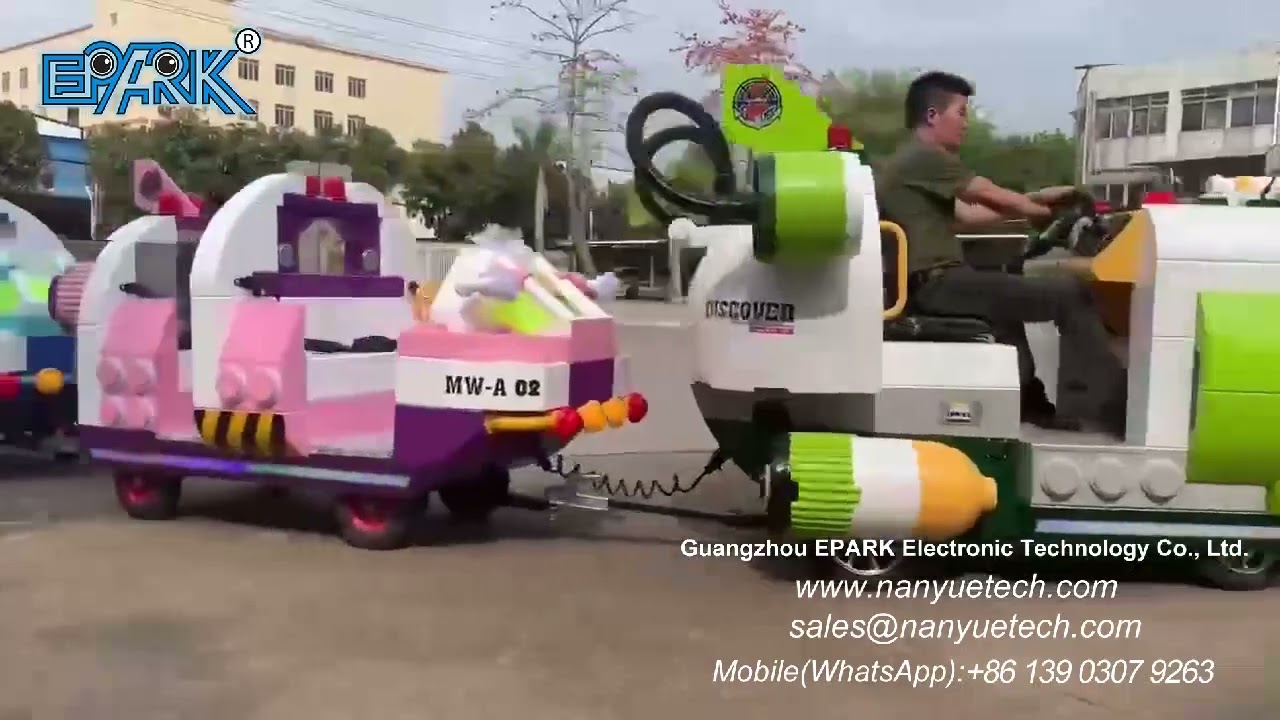 EPARK Amusement Park Shopping Mall Battery Operated Tourism Kids Electric Trackless Train