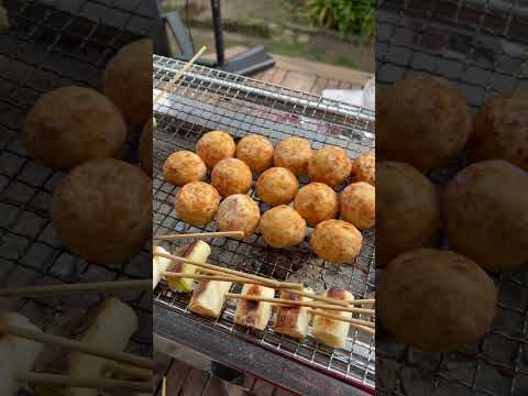 【黒パグ】ぷうまろ花　お庭でバーベキュー　たこ焼きもね