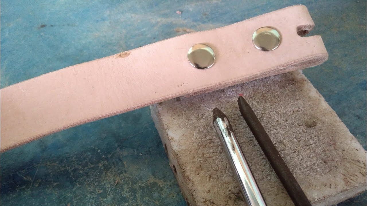 Como aplicar botão de pressão sem balançin ! Trabalho em couro .