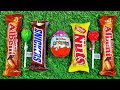 Satisfying video Asmr lollipops candy and chocolate gummy candy opening video