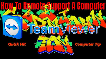 Quick Hit Computer Tips: How To Remote Support A Computer (TeamViewer)