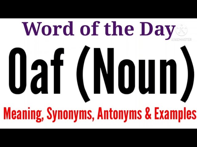 Oaf Meaning In English And Hindi Oaf Synonyms And Antonyms Oaf In Sentences Oaf Meaning Oaf Youtube