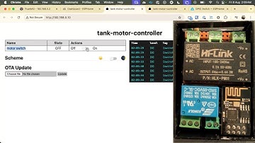 3. ESP01S+relay module+ESPHome circuit & control over HTTP request.