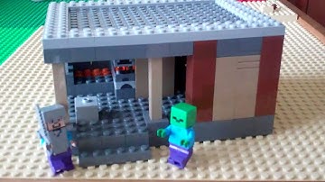 Lego Minecraft Mini-Fig Scale Village Tutorial Part 2 Blacksmith