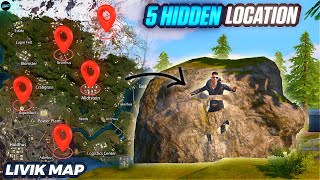 Top 5+ secret location in bgmi livik | all hidden location for rank push