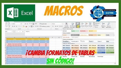 ¿Cómo hacer las Macros en Excel, para cambiar formatos? (Básico)