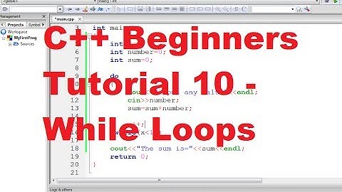 C++ Tutorial for Beginners 10 - While Loops