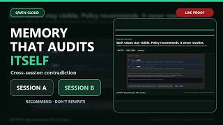 Archon MemoryAgent: Qwen Memory That Audits Its Own Contradictions