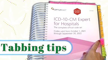 How to tab the ICD 10 CM book - medical coding tabbing system