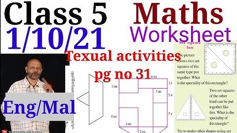 Class 5 Maths worksheet 1/10/21|Class 5 Maths Textual Activities page no 31|Activities|@educutz131