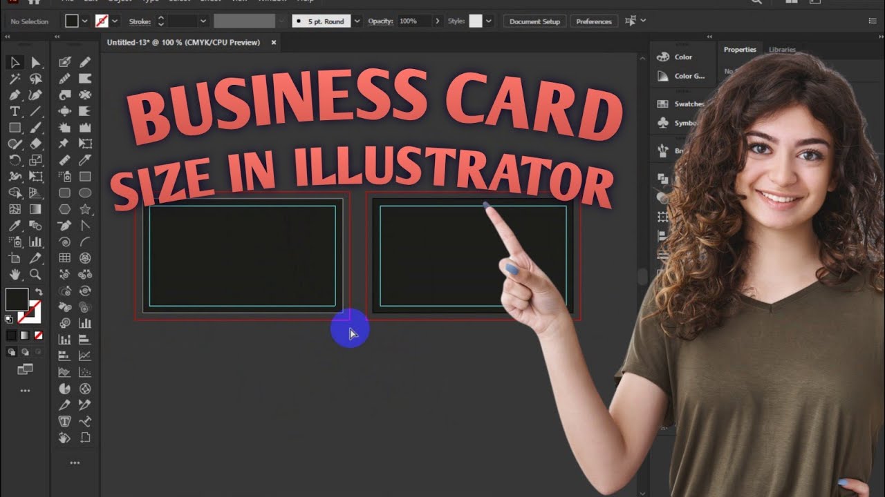 Business Card Size In Illustrator Learn How To Create A Business Card 