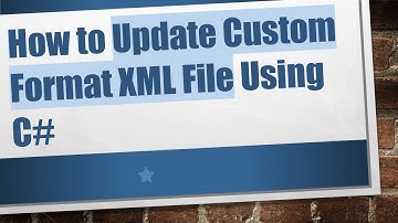 How to Update Custom Format XML File Using C#