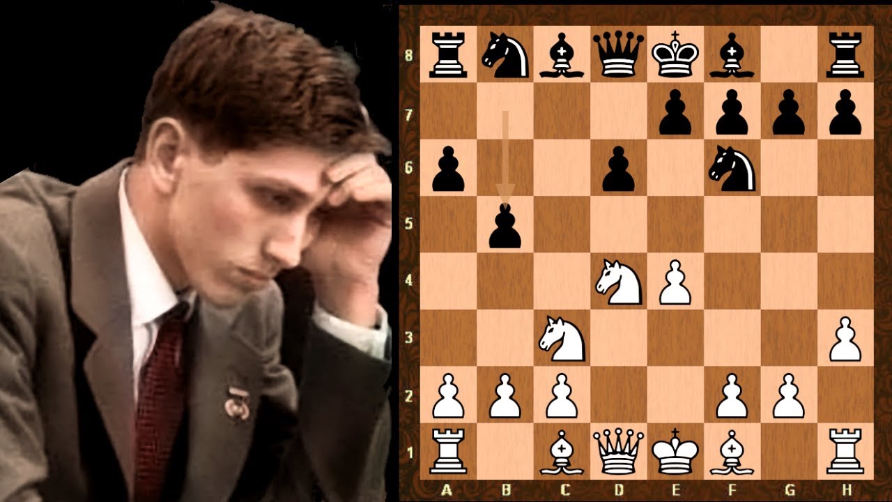 Bobby Fischer com 13 anos joga a variante Najdorf contra um