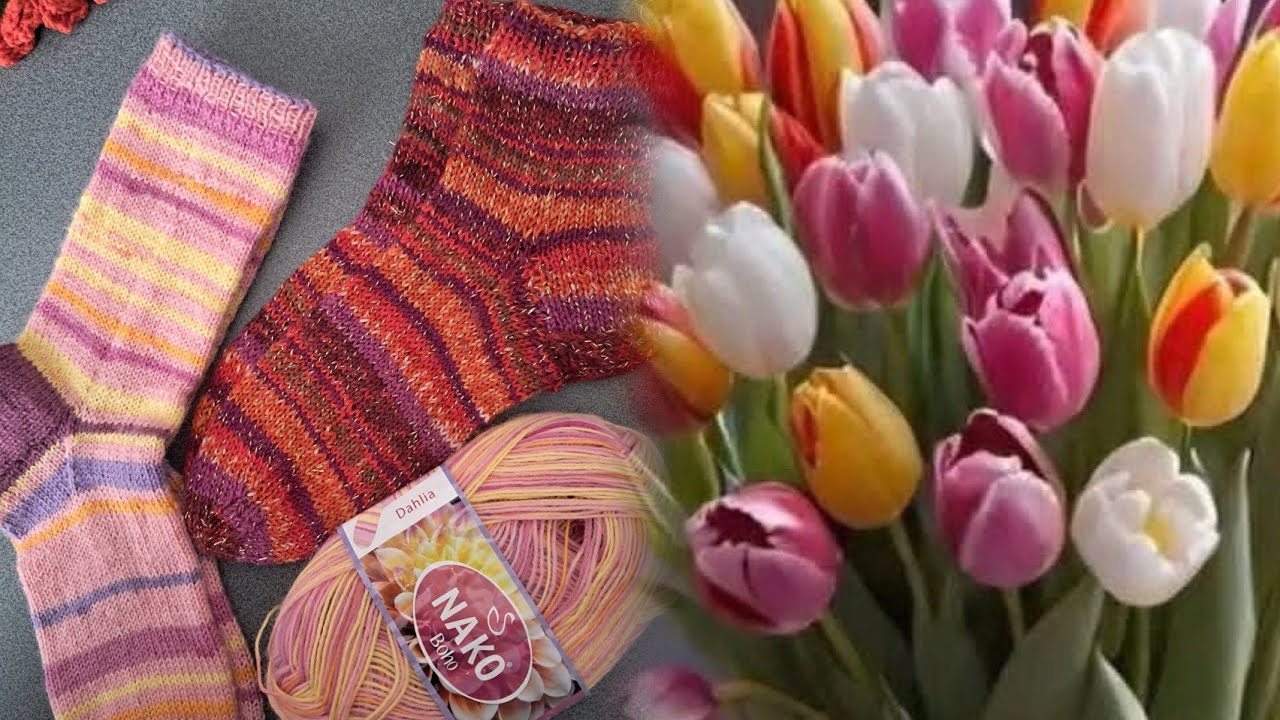 Ну майже шкарпетковий влог...Шкарпетки за інструкцією застосунку для в'язалочок.