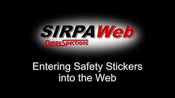 How to enter new stickers into SIRPAWEB (Updated)