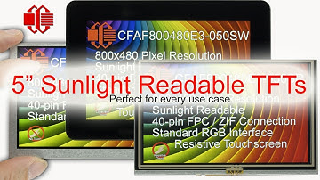 5" Sunlight Readable TFT Displays! 3 Types Available - Capacitive, Resistive  Non-Touch! + EVE Kits