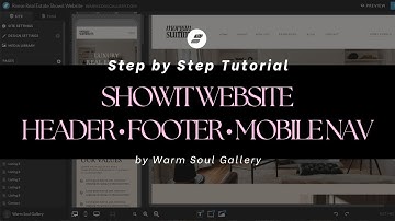 Showit Website Header, Footer & Mobile Nav Tutorial