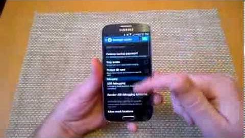 Samsung Galaxy S4 Enable Developer Options turn on usb debugging option