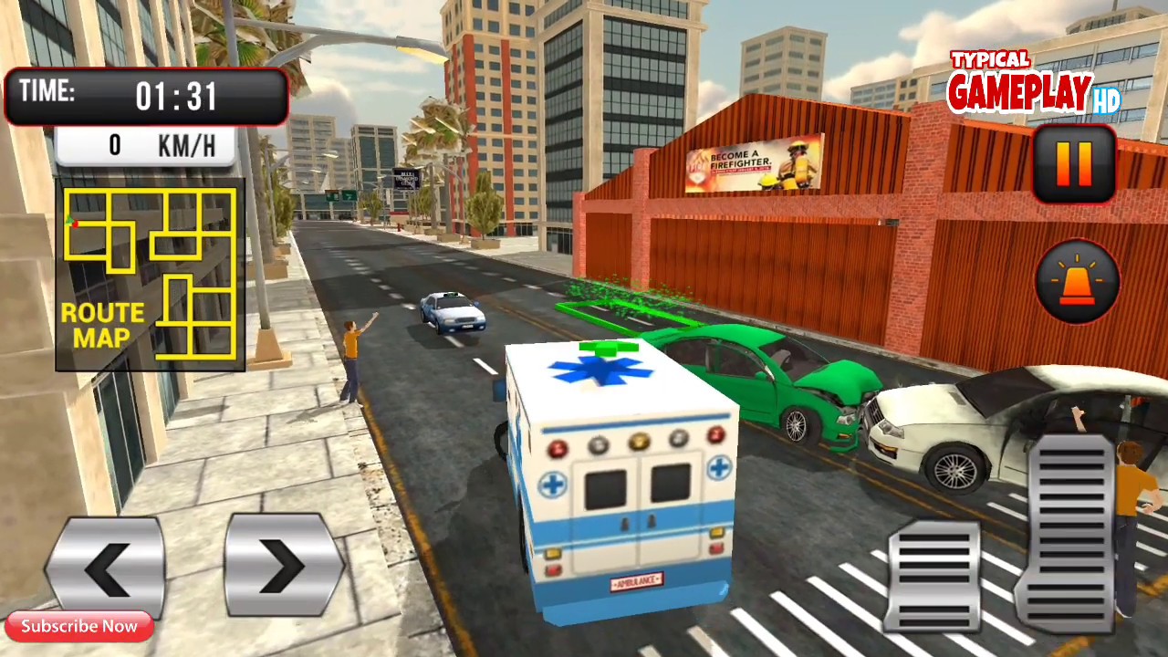 911 Ambulance City Rescue Emergency Driving Game | Anoride Gameplay (HD)