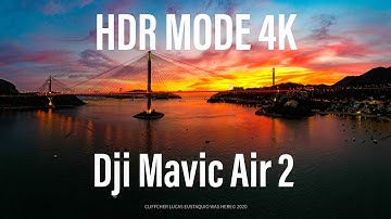 DJI Mavic AIR 2 HDR 4K Hongkong Tsing Ma  青马大桥   and Ting Kau Bridge  汀九桥  Beautiful Sunset