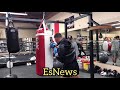 Canelo staying ready with trainer Eddy Reynoso & Heavyweight Frank Sanchez - Esnews