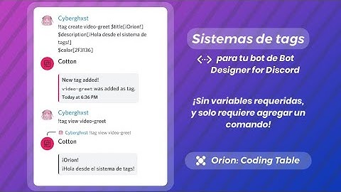Sistema de tags | Bot Designer for Discord