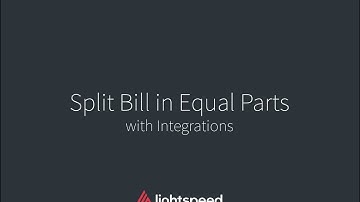 Lightspeed Split Bill Equal Parts