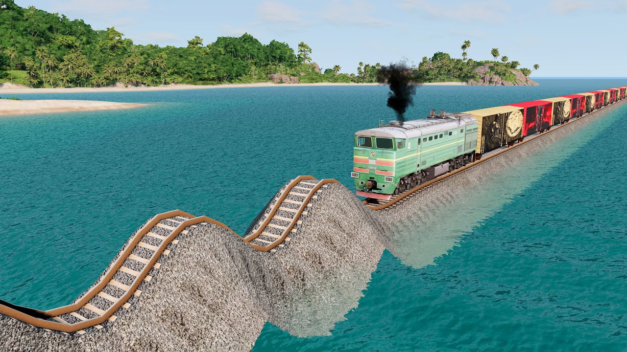 Wave Rail Project 🚂😯Train vs Wave Rails Crashes BeamNG.Drive | Part-6 - YouTube