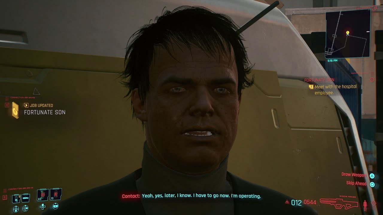 Cyberpunk 2077 - Fortunate Son: Meet with Hospital Employee, Defeat Cops (Gives Implant Shard) PS5