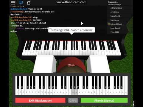 Sword Art Online Crossing Field Roblox Virtual Piano Youtube