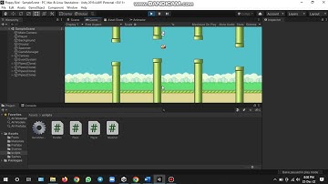 Gameplay Game Flappy Bird Sederhana Menggunakan Unity 3D