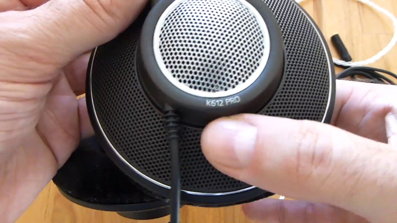AKG K612 PRO Detachable Cable Mod with DIY OCC Headphone Cable. YouTube