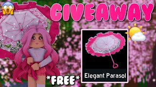 HOW *YOU* CAN WIN THE ELEGANT PARASOL FOR *FREE* || Roblox Royale High Giveaway