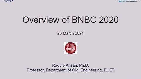 S-1_Introduction to Building Codes and Overview of BNBC 2020/ 23 March 2021