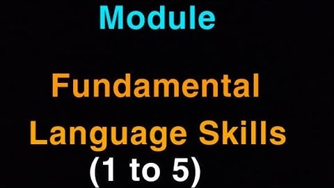 10th Std English Refresher Course Module (Fundamental Language Skills 1to5) Assessment Answer key