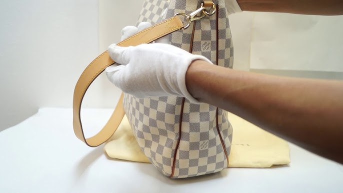 LOUIS VUITTON Damier Azur Soffi White Shoulder Handbag