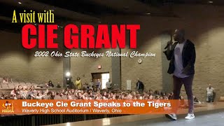 Buckeye Cie Grant visits Waverly High School to share his story with the student