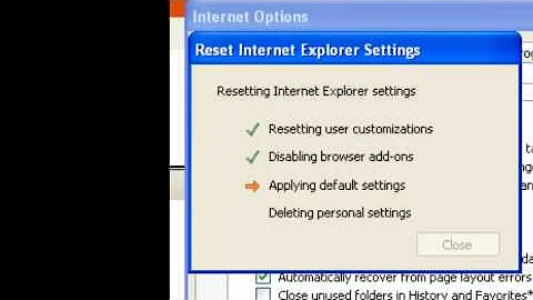 How To Reset The Internet Explorer Settings To Their Default Condition